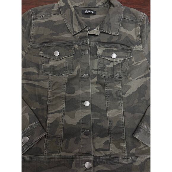D. Jeans Camouflage Jacket Size 1X - Picture 2 of 7